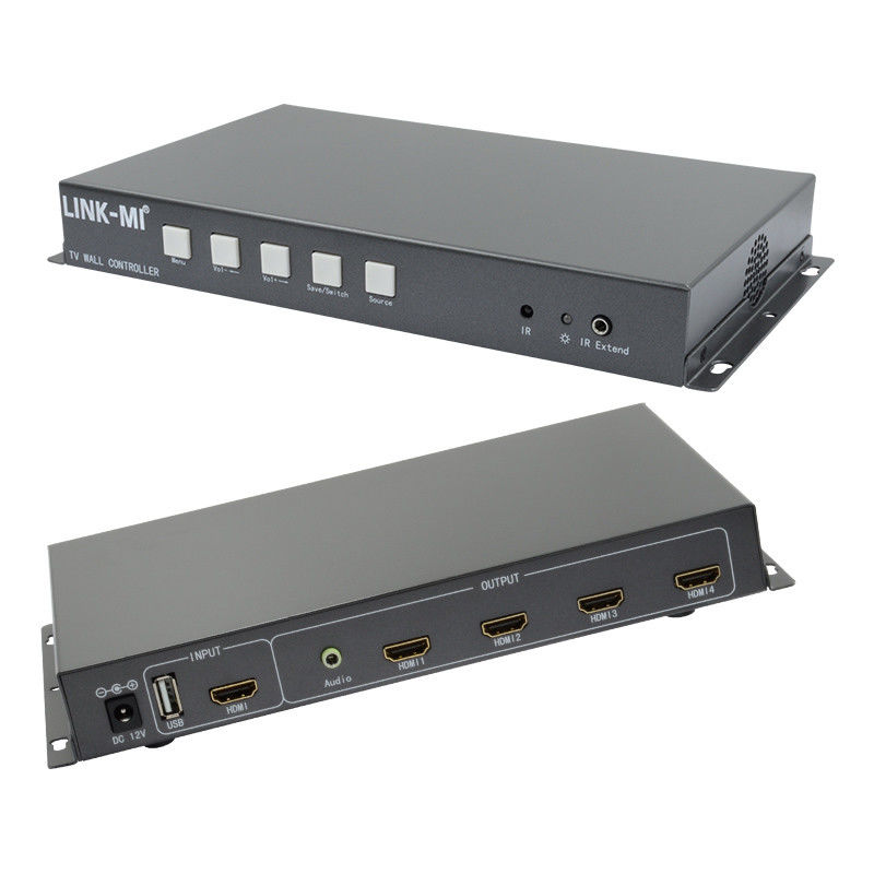 2X2 Video Wall Controller Supporto HDMI USB Input di segnale 1080P Per la pubblicità