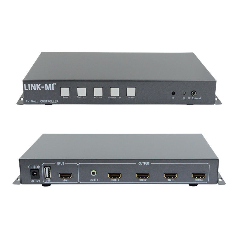 2X2 Video Wall Controller Supporto HDMI USB Input di segnale 1080P Per la pubblicità
