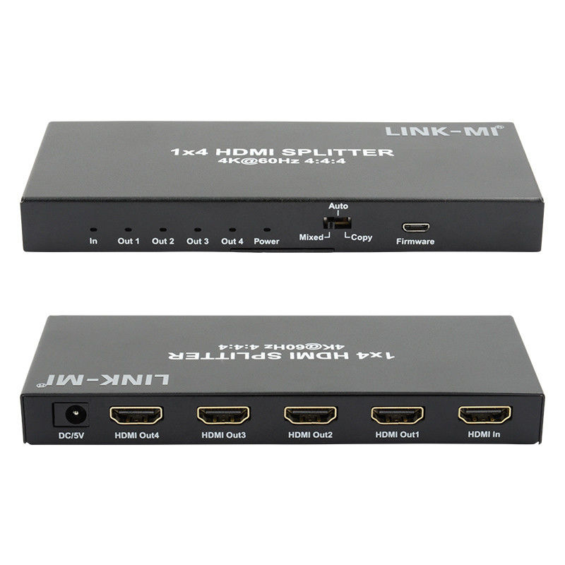 HDMI 2.0 HDMI Extender Splitter 60Hz 1x4 Supporto 3D 18G HDR 1 in 4 Out AV Splitter