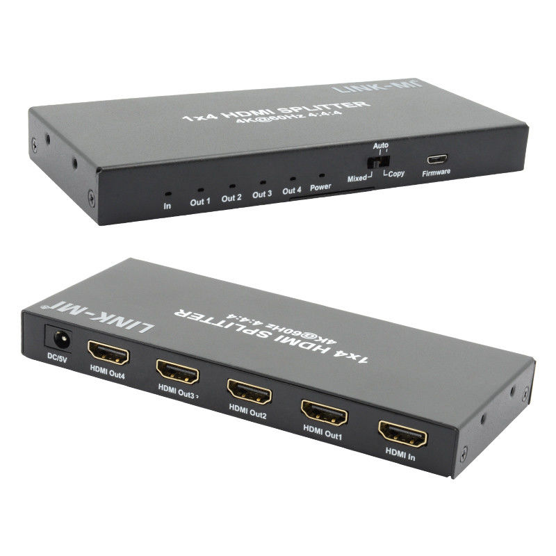 HDMI 2.0 HDMI Extender Splitter 60Hz 1x4 Supporto 3D 18G HDR 1 in 4 Out AV Splitter