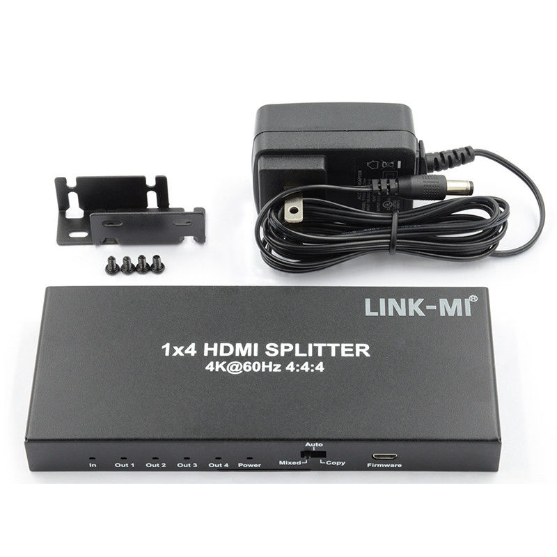 HDMI 2.0 HDMI Extender Splitter 60Hz 1x4 Supporto 3D 18G HDR 1 in 4 Out AV Splitter