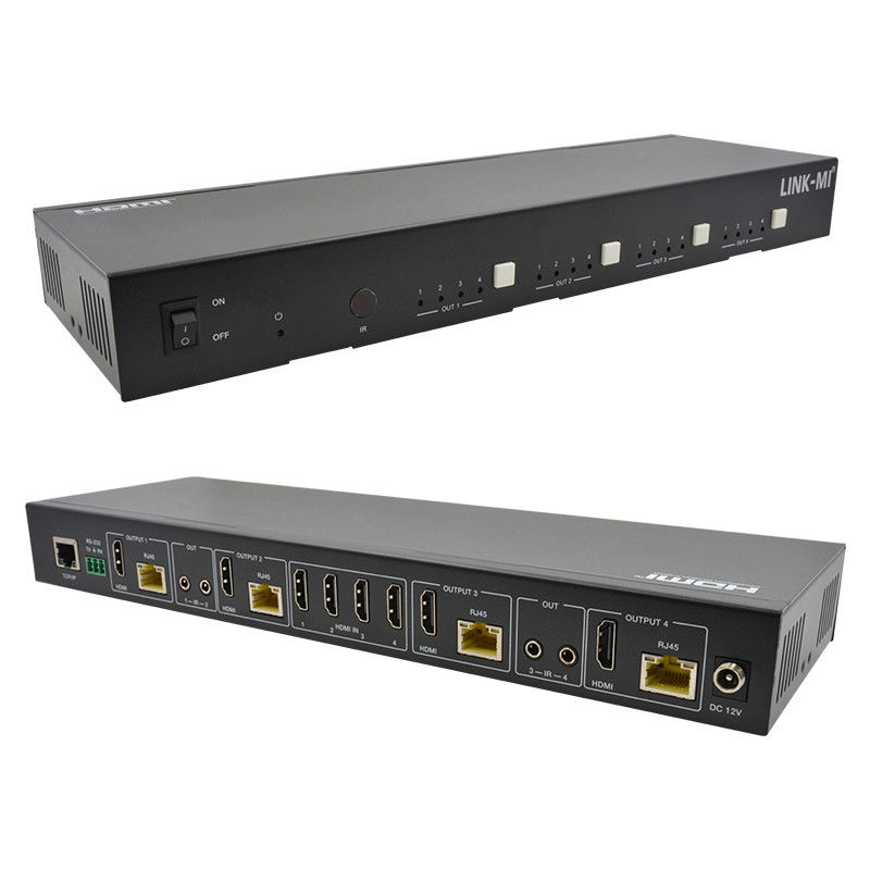 70M 4X4 HDMI Matrix con funzione IR Matrix 18Gbps 4K@60Hz HDMI 2.0b POC