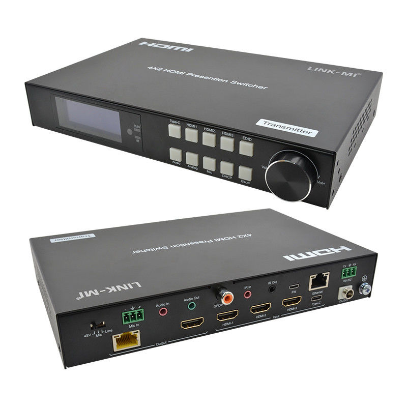 18Gbps 4K Video HDMI Switch 2.0 HDBaseT Switch con ingressi HDMI e USB-C