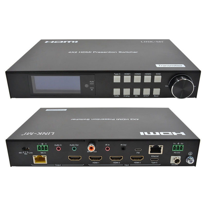 18Gbps 4K Video HDMI Switch 2.0 HDBaseT Switch con ingressi HDMI e USB-C