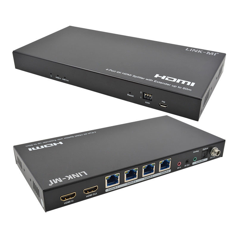 1x4 4K Wireless HDMI Splitter Extender Supporto 60m 4K@60Hz AV Splitter Over RJ45