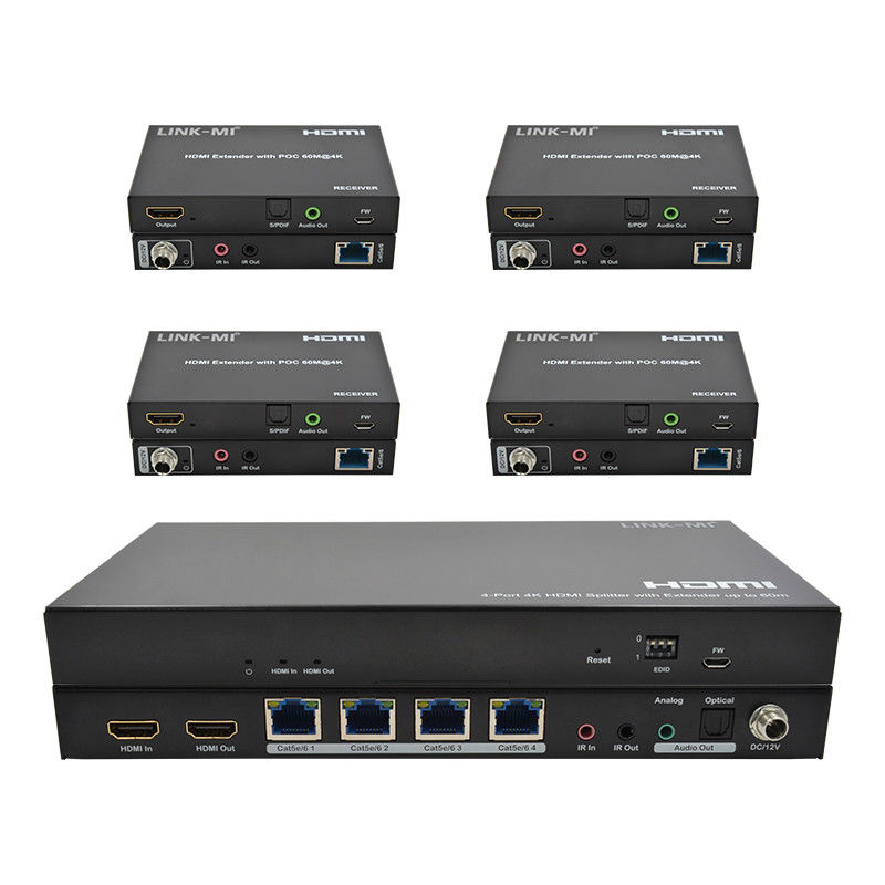 1x4 4K Wireless HDMI Splitter Extender Supporto 60m 4K@60Hz AV Splitter Over RJ45