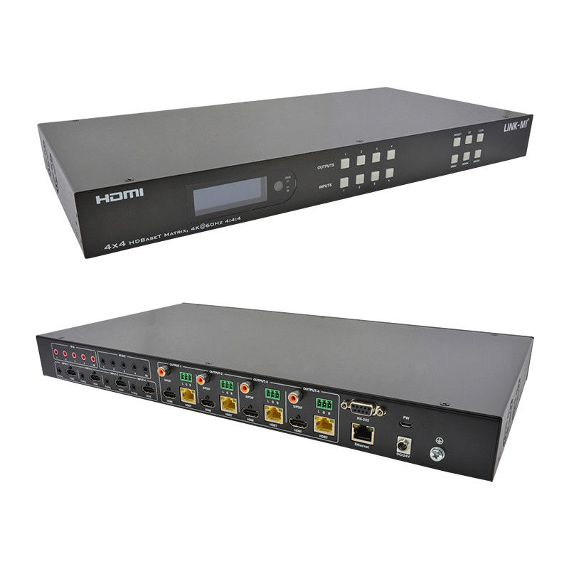 70m 4x4 HDMI Audio Matrix Switch con 4 HDMI Loop Out per 4 Port Video Switch