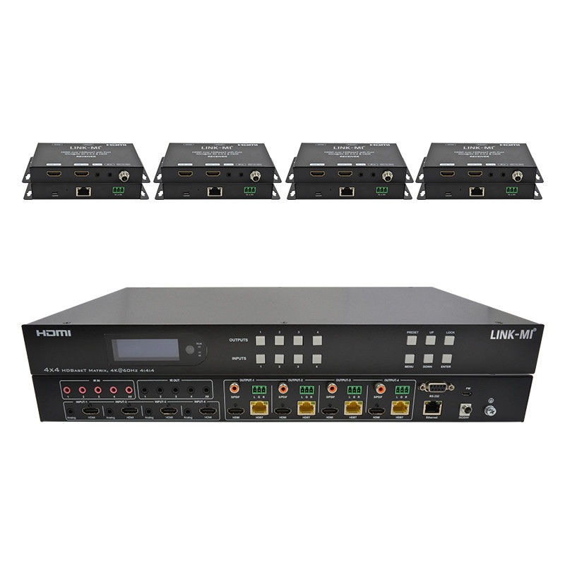 70m 4x4 HDMI Audio Matrix Switch con 4 HDMI Loop Out per 4 Port Video Switch