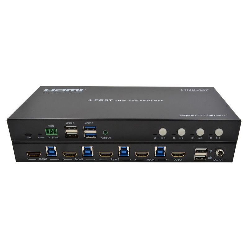 4 Ports Network HDMI2.0 KVM Switch fino a 4K 60Hz 18Gbps