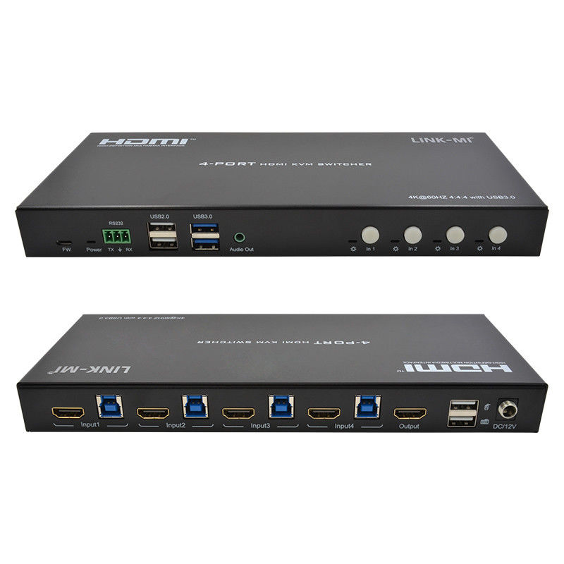 4 Ports Network HDMI2.0 KVM Switch fino a 4K 60Hz 18Gbps