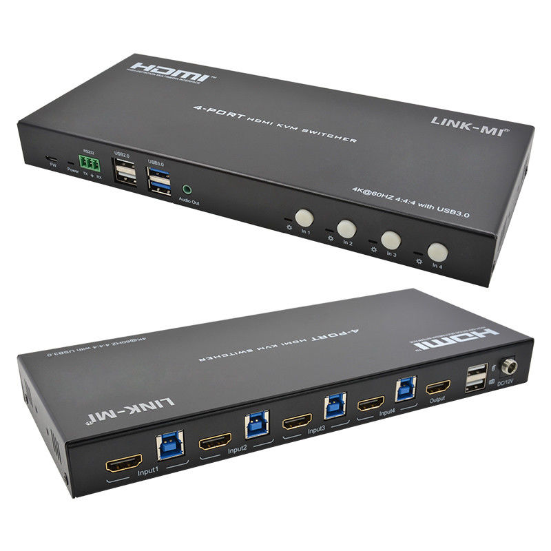 4 Ports Network HDMI2.0 KVM Switch fino a 4K 60Hz 18Gbps