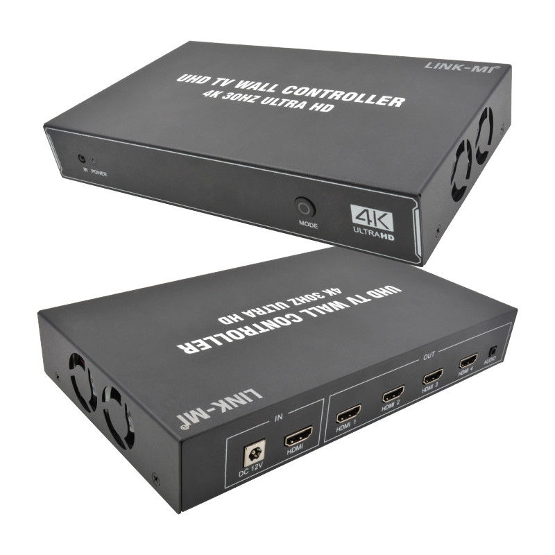 1X4 1X3 1X2 4K Video Wall Controller 30Hz 4 canali HDMI TV Video Wall Processor 2x2