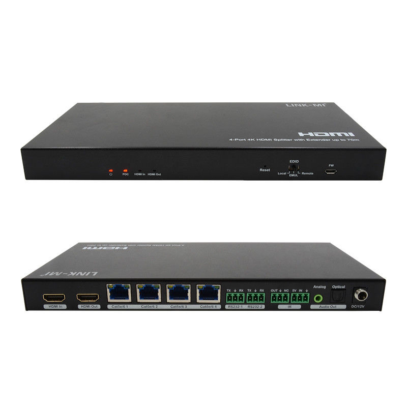 70M 1x4 4K HDMI Splitter Extender con estratto audio 1x4 HDMI Splitter over Cat6
