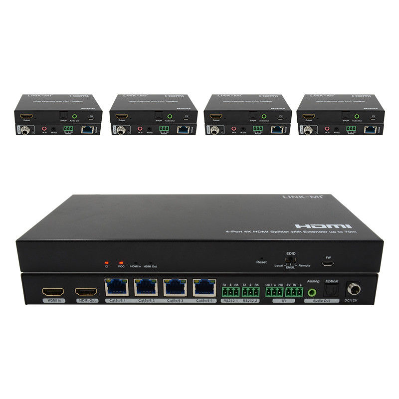 70M 1x4 4K HDMI Splitter Extender con estratto audio 1x4 HDMI Splitter over Cat6