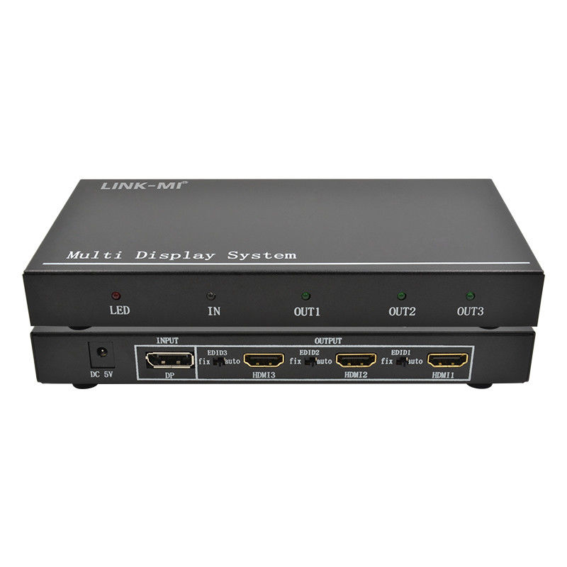 5760x1080 UHD 1X3 Video Controller Processore Multi Screen Splicer 1 DP In 3 HDMI Out