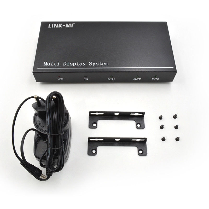 5760x1080 UHD 1X3 Video Controller Processore Multi Screen Splicer 1 DP In 3 HDMI Out