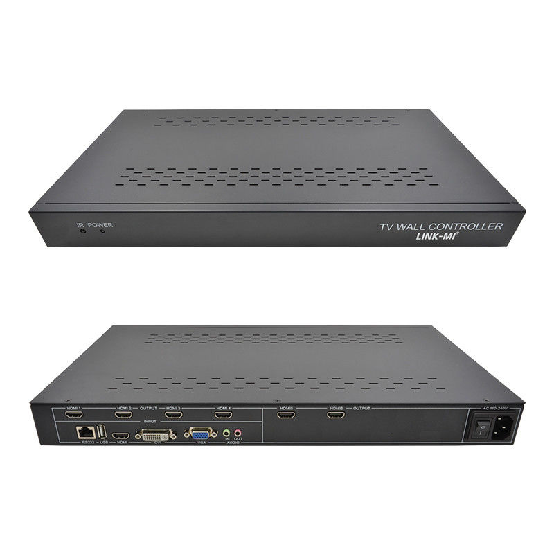 6 canali HDMI Video Wall Controller 2X3 LED Wall Controller per 6 televisori Splicing