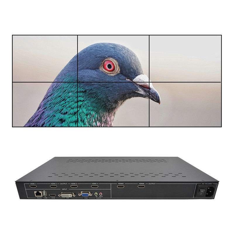 6 canali HDMI Video Wall Controller 2X3 LED Wall Controller per 6 televisori Splicing