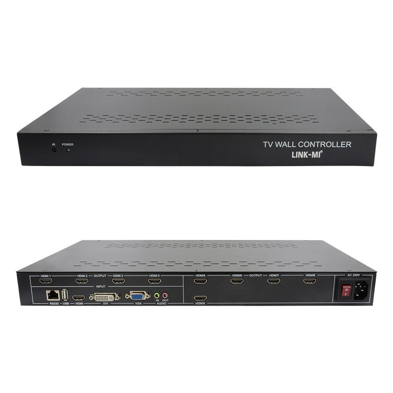 9 canali HDMI Video Wall Controller 3X3 Zoom sottotitoli Multi Display Controller per la pubblicità