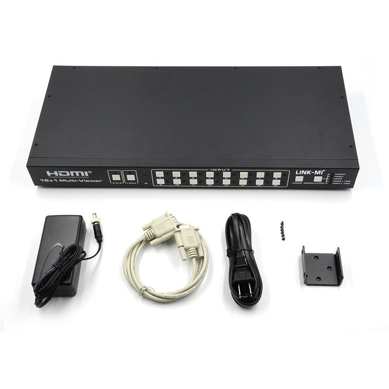 16X1 AV 4K Quad Multiviewer 16 in 1 Out Seamless Video Switcher Processor