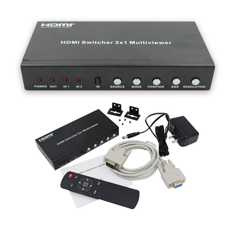 225MHz HDMI Quad Screen Splitter HDMI 2x1 Multiviewer con PIP 2 in 1 Out