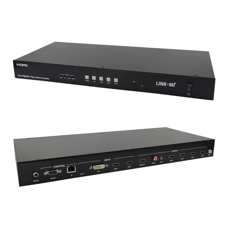 Controller di matrice video 4K 2x2 1x4 4x1 10x10 Splicing Display USB Tipo C DVI