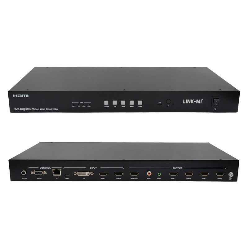 Controller di matrice video 4K 2x2 1x4 4x1 10x10 Splicing Display USB Tipo C DVI