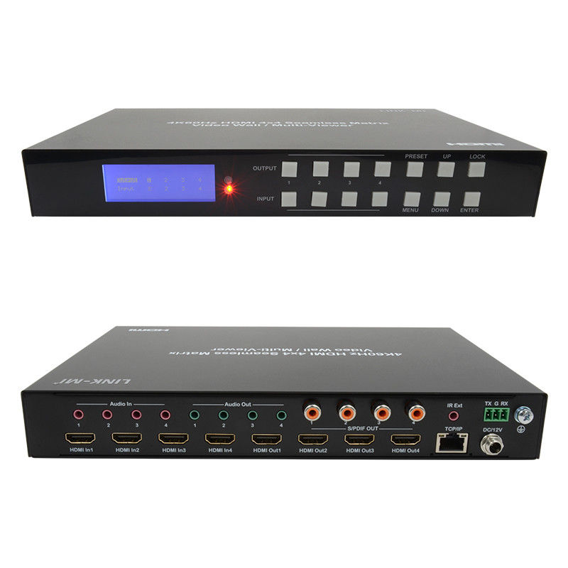 60Hz 4X4 4K Video Wall Controller 4X1 2x2 TV Wall Controller Switch matrice senza soluzione di continuità