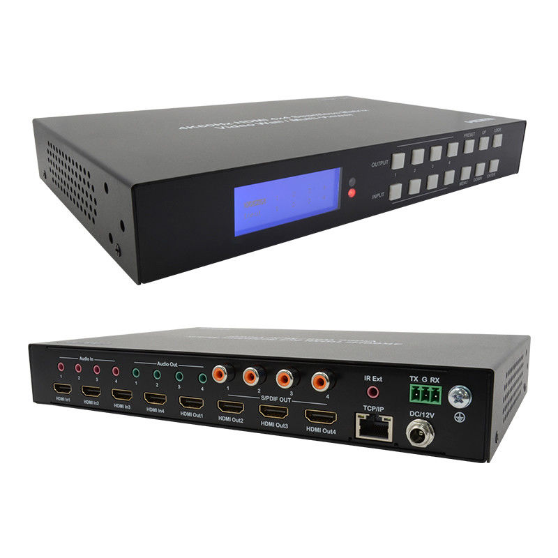 60Hz 4X4 4K Video Wall Controller 4X1 2x2 TV Wall Controller Switch matrice senza soluzione di continuità