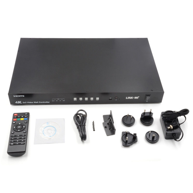 Ultra HD 4K Video Wall Controller HDMI DP 3x3 Video Wall Processor VGA USB Tipo-C