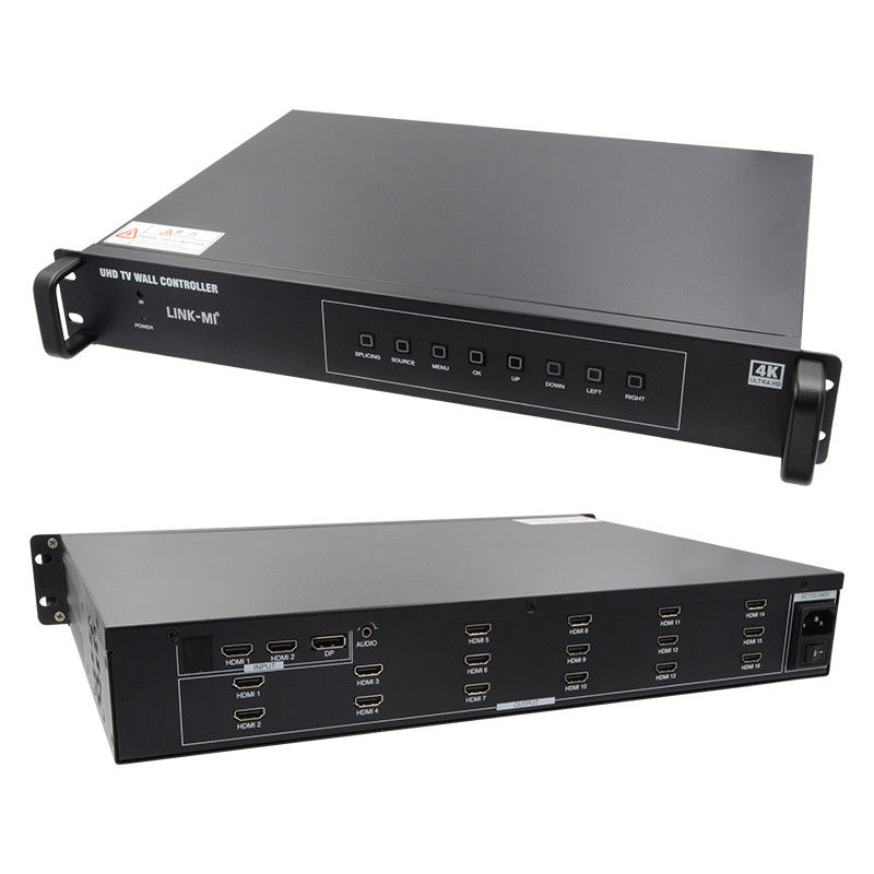 4K 4X4 HDMI Video Wall Controller 16 HDMI Outputs Rotation dell'immagine Video Wall Processor