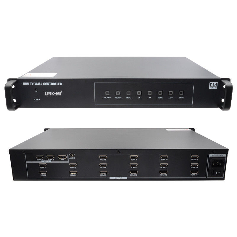 4K 4X4 HDMI Video Wall Controller 16 HDMI Outputs Rotation dell'immagine Video Wall Processor