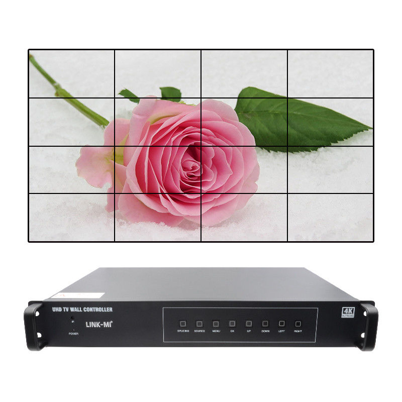 4K 4X4 HDMI Video Wall Controller 16 HDMI Outputs Rotation dell'immagine Video Wall Processor