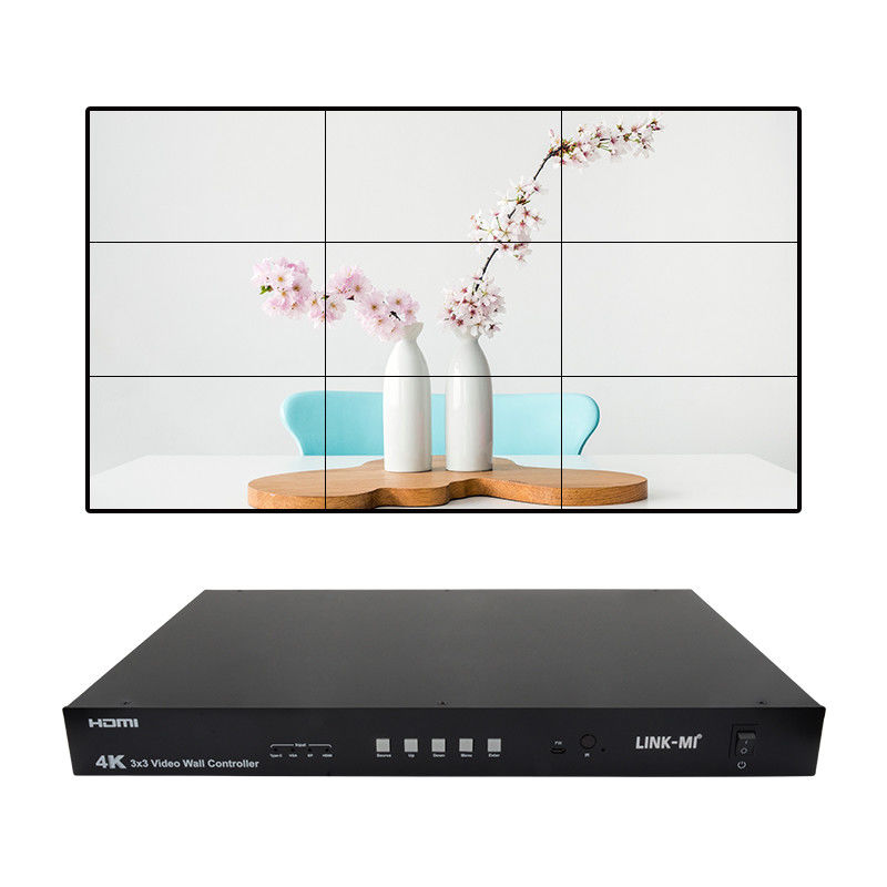 Ultra HD 4K Video Wall Controller HDMI DP 3x3 Video Wall Processor VGA USB Tipo-C