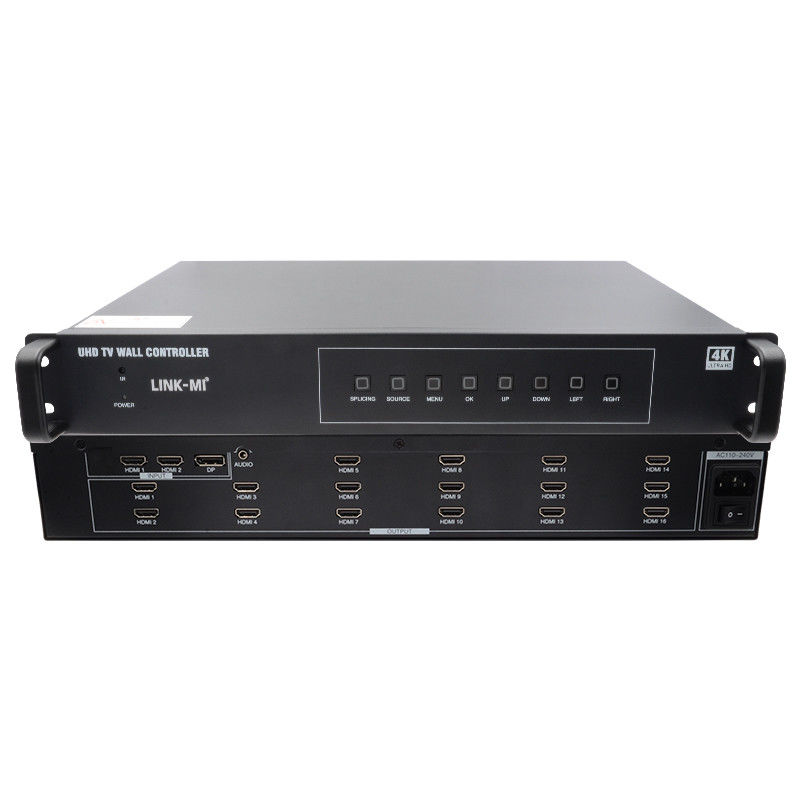 4K 4X4 HDMI Video Wall Controller 16 HDMI Outputs Rotation dell'immagine Video Wall Processor
