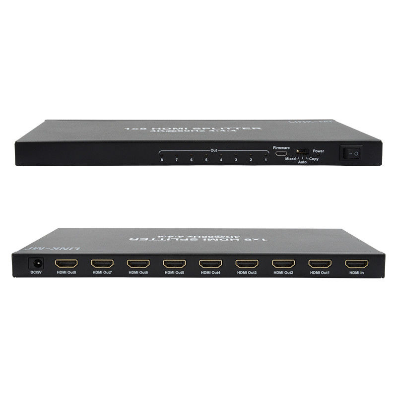1/8 4K HDMI Splitter 1 In 8 Out 60Hz 3D 18G Video Audio Splitter per 8 display