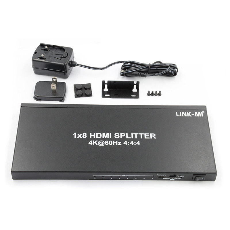 1/8 4K HDMI Splitter 1 In 8 Out 60Hz 3D 18G Video Audio Splitter per 8 display