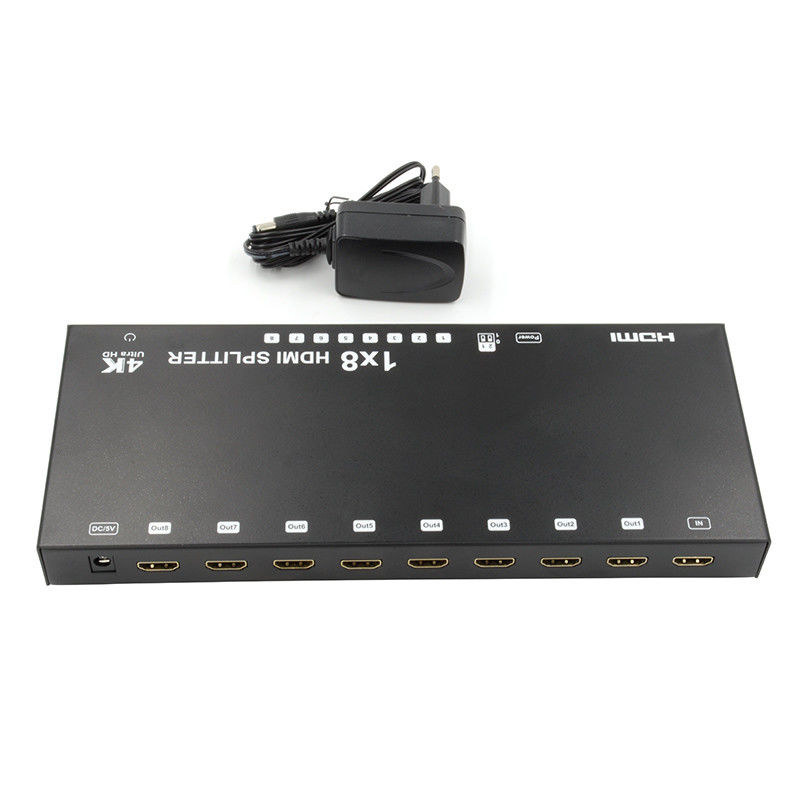 8 porte 4K HDMI Splitter Video Splitter 3d EDID 1 in 8 Out Duplicator per 8 televisori