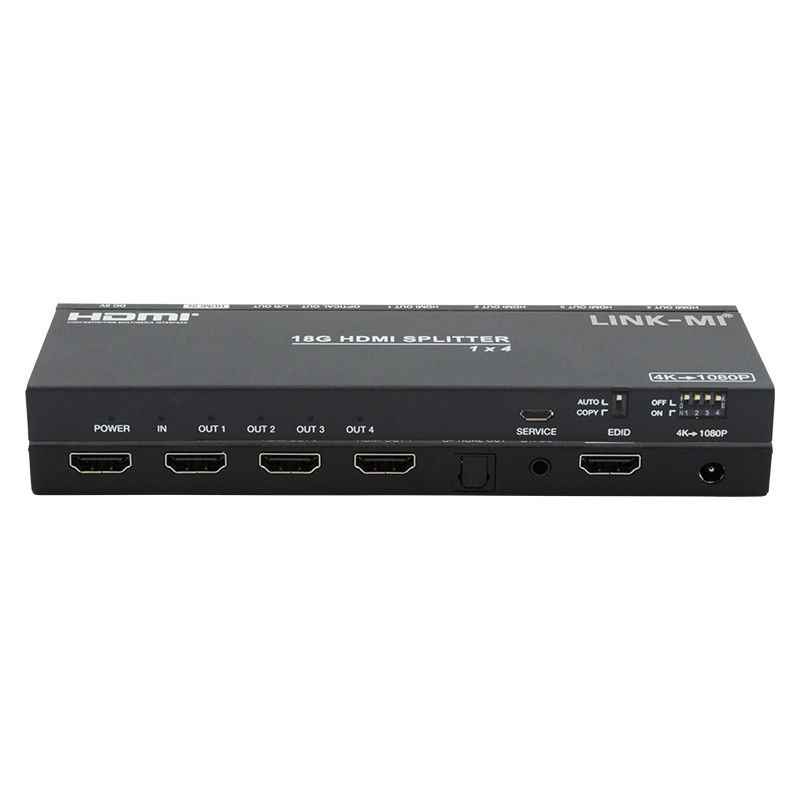 4K 1X4 Multi HDMI Splitter EDID analogo ottico HDMI2.0b 4 porte Video Splitter