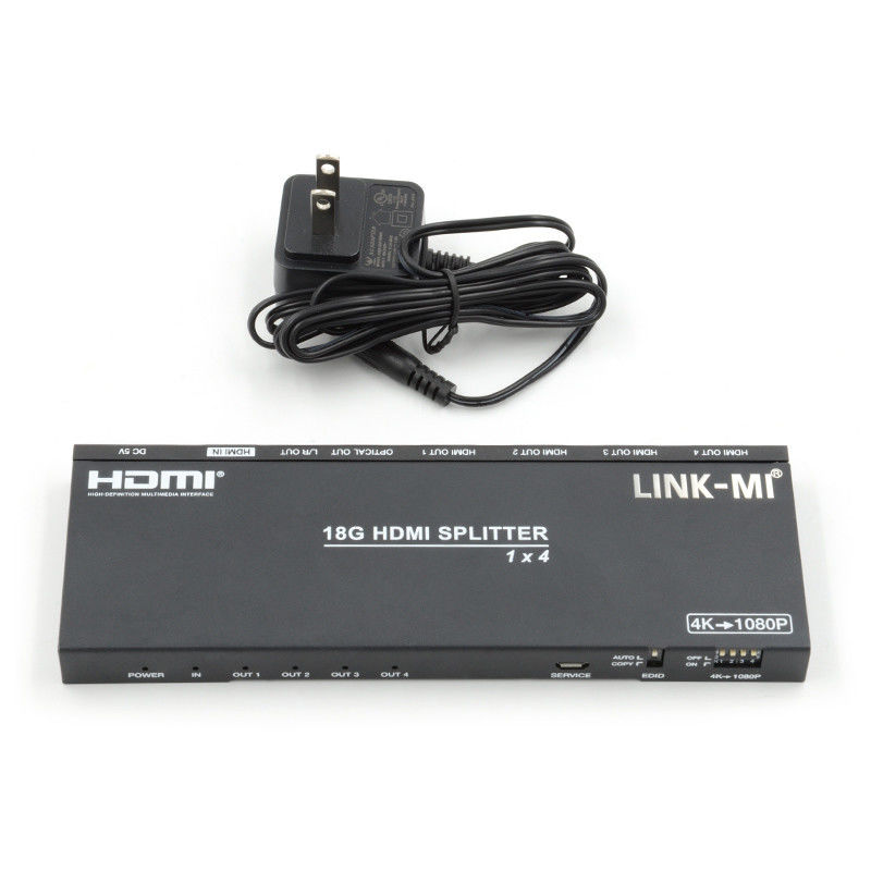 4K 1X4 Multi HDMI Splitter EDID analogo ottico HDMI2.0b 4 porte Video Splitter