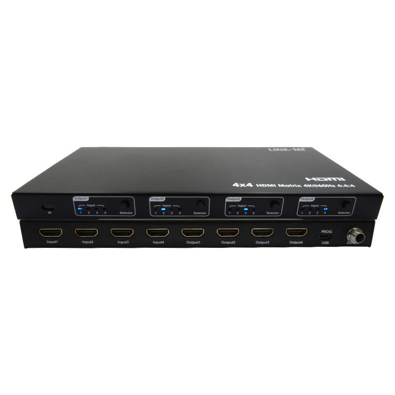 Rs232 4x4 HDMI Matrix Switch Supporto 4K 60Hz 18Gbps EDID 4 a 4 HDMI Video Switch