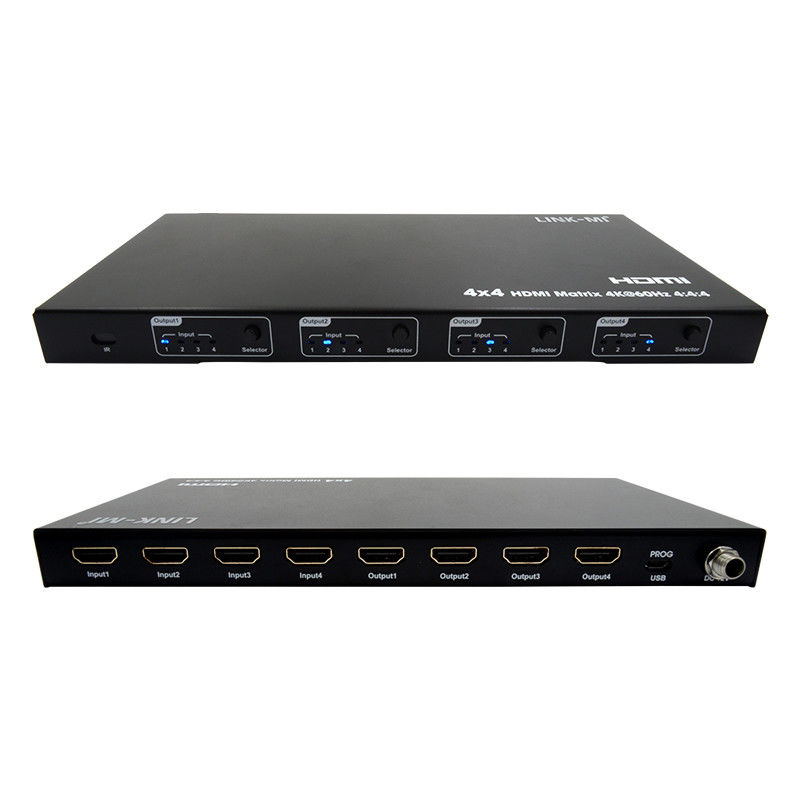 Rs232 4x4 HDMI Matrix Switch Supporto 4K 60Hz 18Gbps EDID 4 a 4 HDMI Video Switch