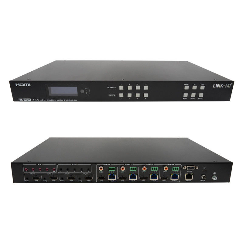 70m 4x4 HDMI Matrix Extender con 4 HDMI Loop Out 4K HDMI Matrix Switch