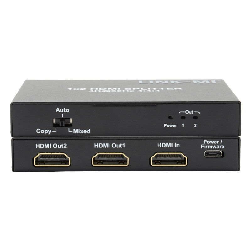 1x2 HDMI2.0 Splitter Supporto 3D 18G HDR HDCP2.2 2 porte Video Splitter