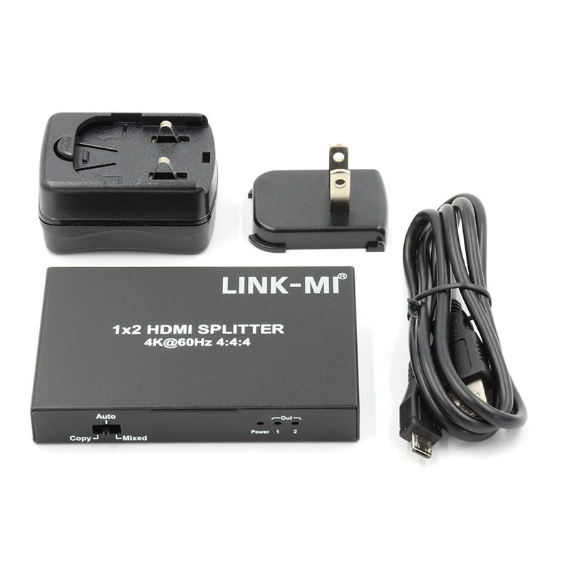 1x2 HDMI2.0 Splitter Supporto 3D 18G HDR HDCP2.2 2 porte Video Splitter