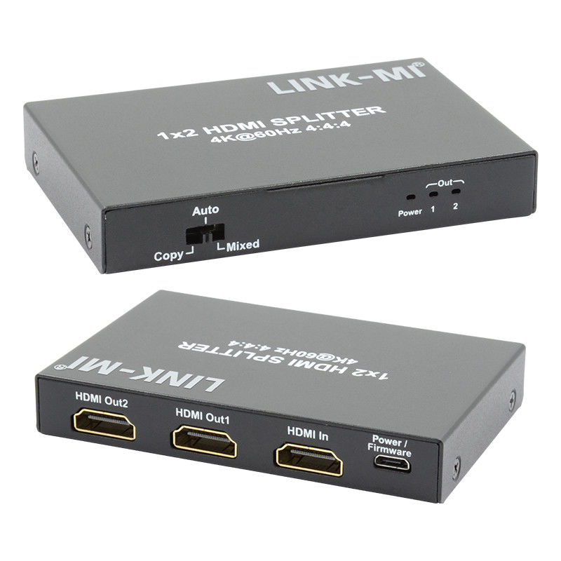 1x2 HDMI2.0 Splitter Supporto 3D 18G HDR HDCP2.2 2 porte Video Splitter