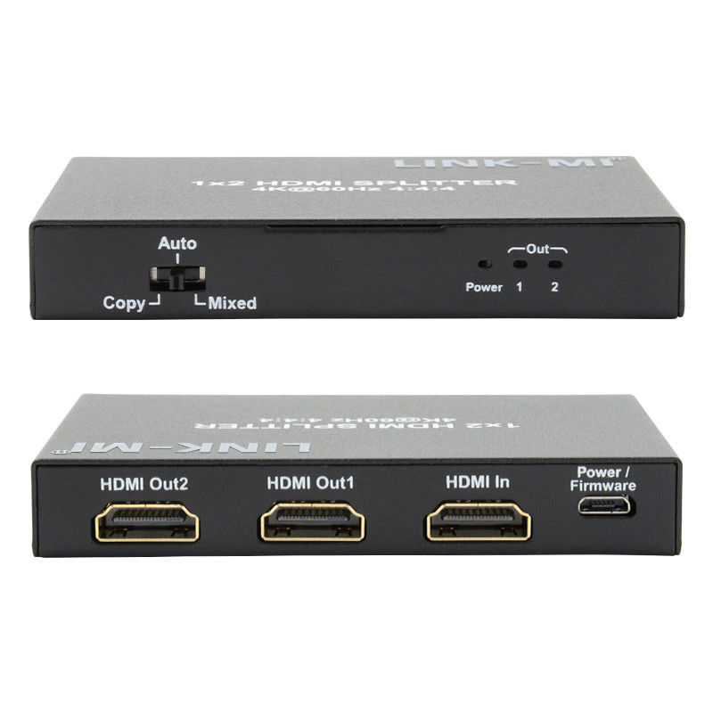 1x2 HDMI2.0 Splitter Supporto 3D 18G HDR HDCP2.2 2 porte Video Splitter