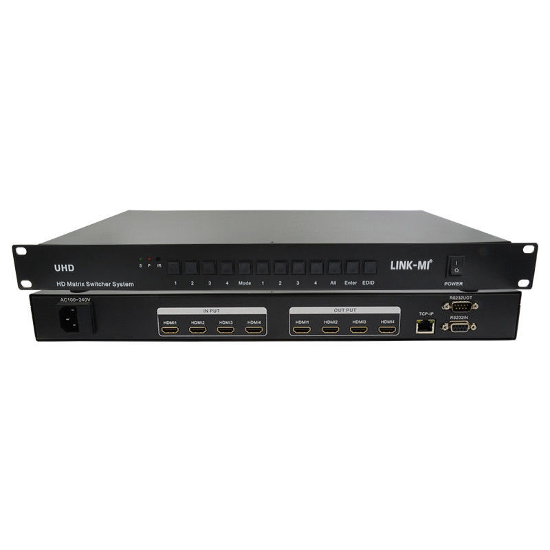 4X4 HDMI Matrix Switcher System 4K HDMI Video Switch Supporto RS232 TCP/IP
