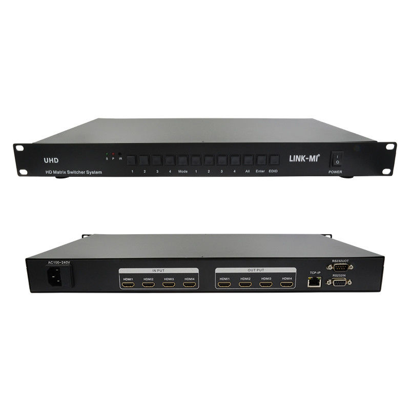 4X4 HDMI Matrix Switcher System 4K HDMI Video Switch Supporto RS232 TCP/IP