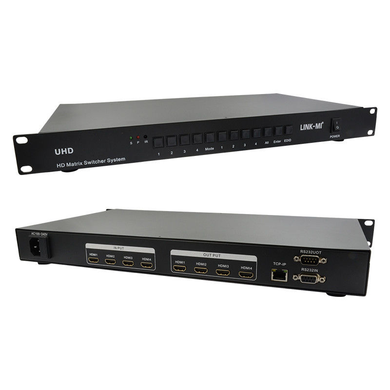 4X4 HDMI Matrix Switcher System 4K HDMI Video Switch Supporto RS232 TCP/IP